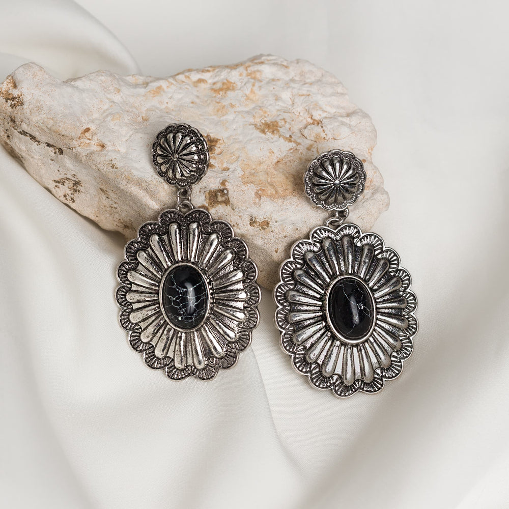 Turquoise Floral Radiance Earrings