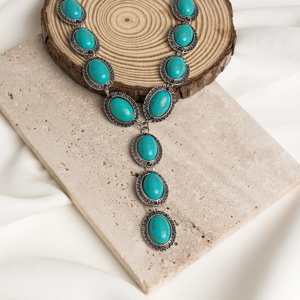 Turquoise Cascade Radiance Necklace