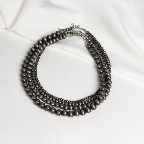 Desert Midnight Silver-tone Necklace