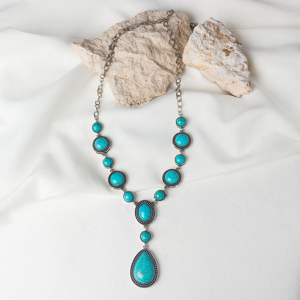 Turquoise Cascade Statement Necklace