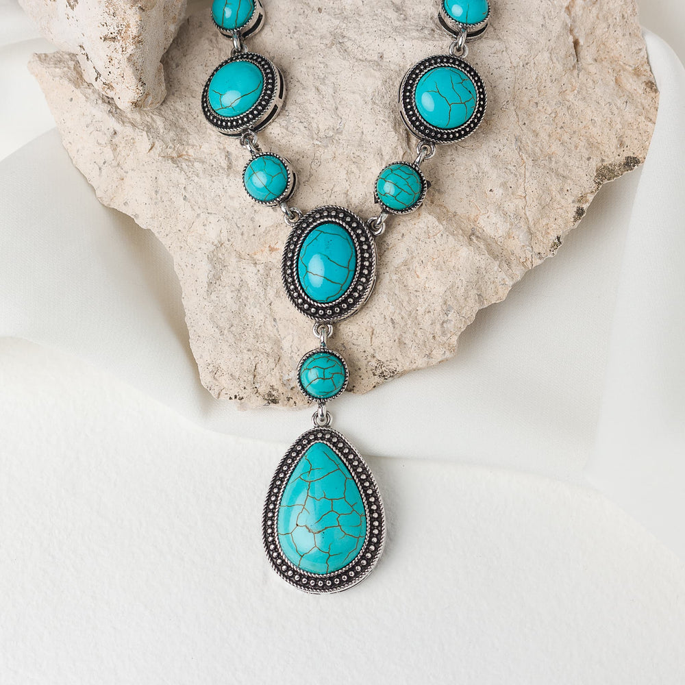 Turquoise Cascade Statement Necklace