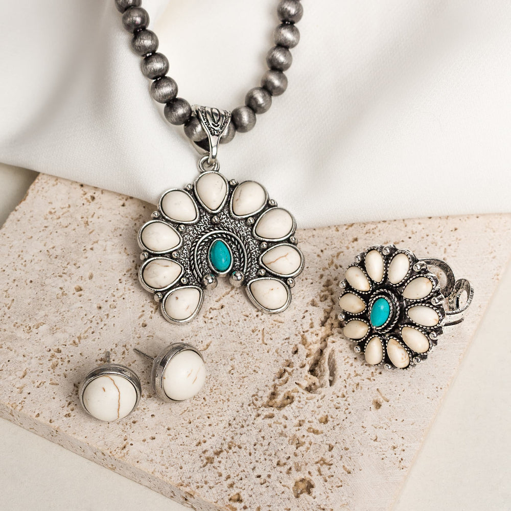 Bronze Bloom Statement Necklace Set