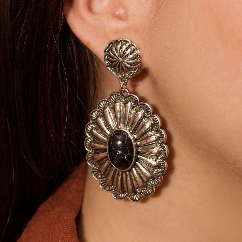 Turquoise Floral Radiance Earrings