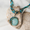 Turquoise Winged Moon Pendant Necklace