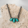 Triple Turquoise Teardrop Necklace