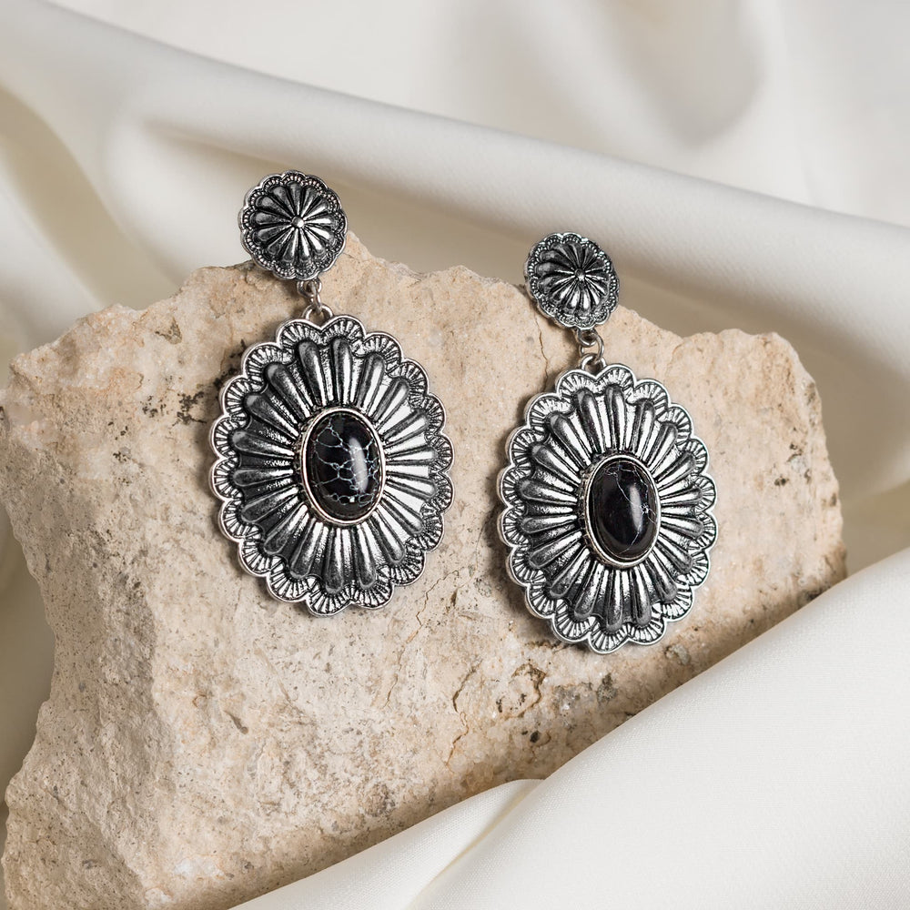 Turquoise Floral Radiance Earrings