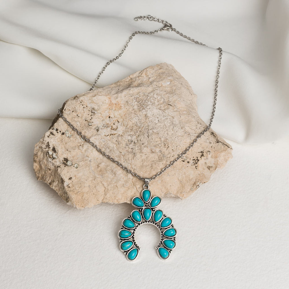 Turquoise Crescent Necklace Set