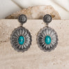 Western Sunburst Turquoise Earrings