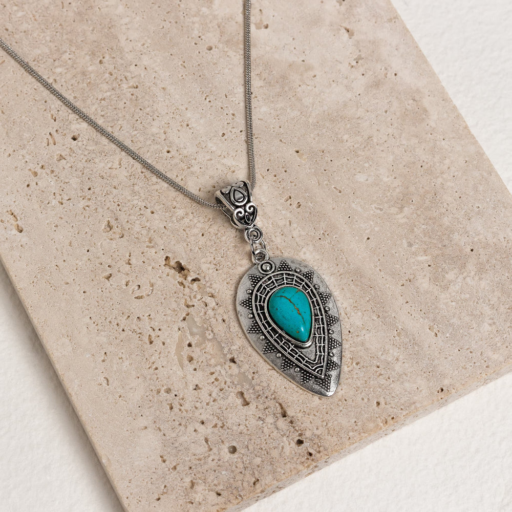 Nayeli Teardrop Turquoise Pendant
