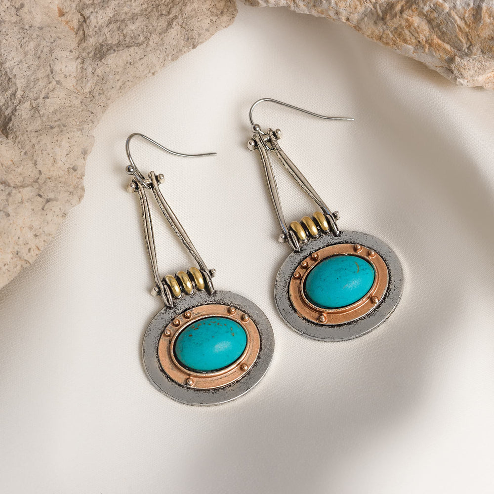 Solara Halo Drop Earrings