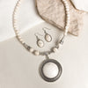 Ivory Horizon Necklace &amp; Earring Set