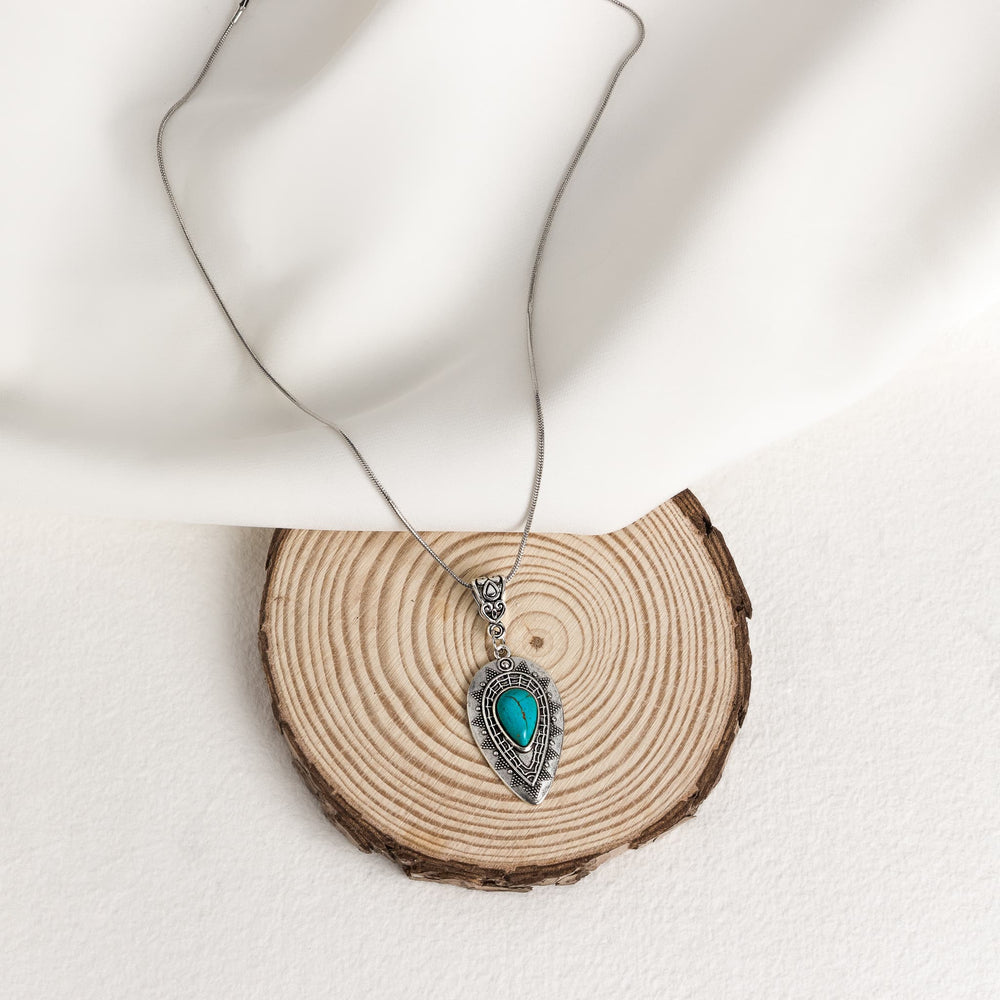 Nayeli Teardrop Turquoise Pendant