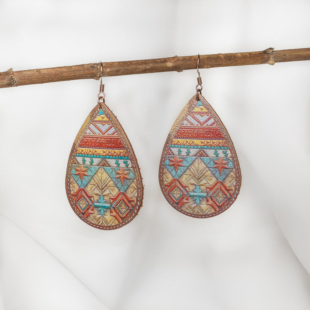 Southwestern Teardrop Statement Earrings