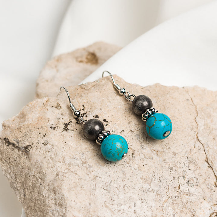 Anaya Sky Beaded Set (Earrings and Necklace)