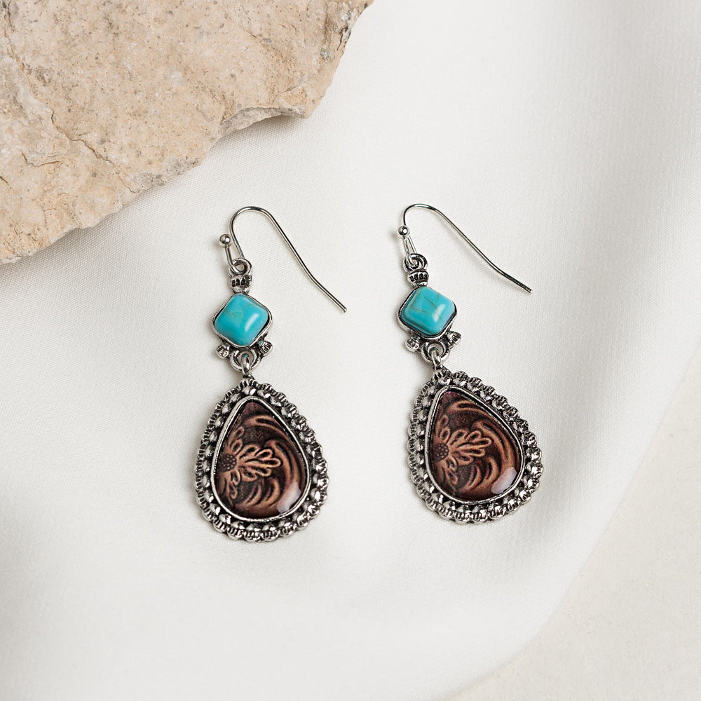 Western Bloom Teardrop Earrings