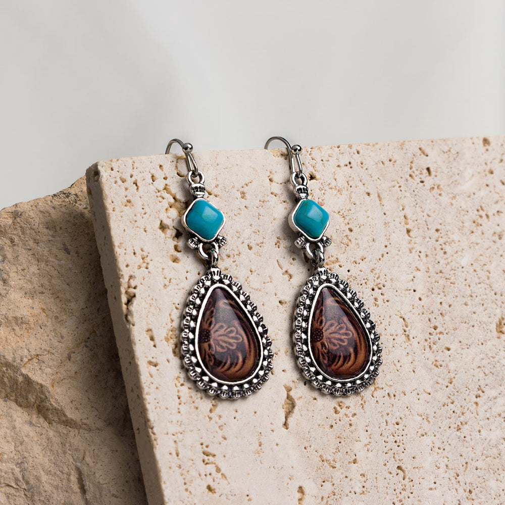 Western Bloom Teardrop Earrings