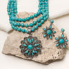 Triple-Strand Turquoise Beaded Necklace