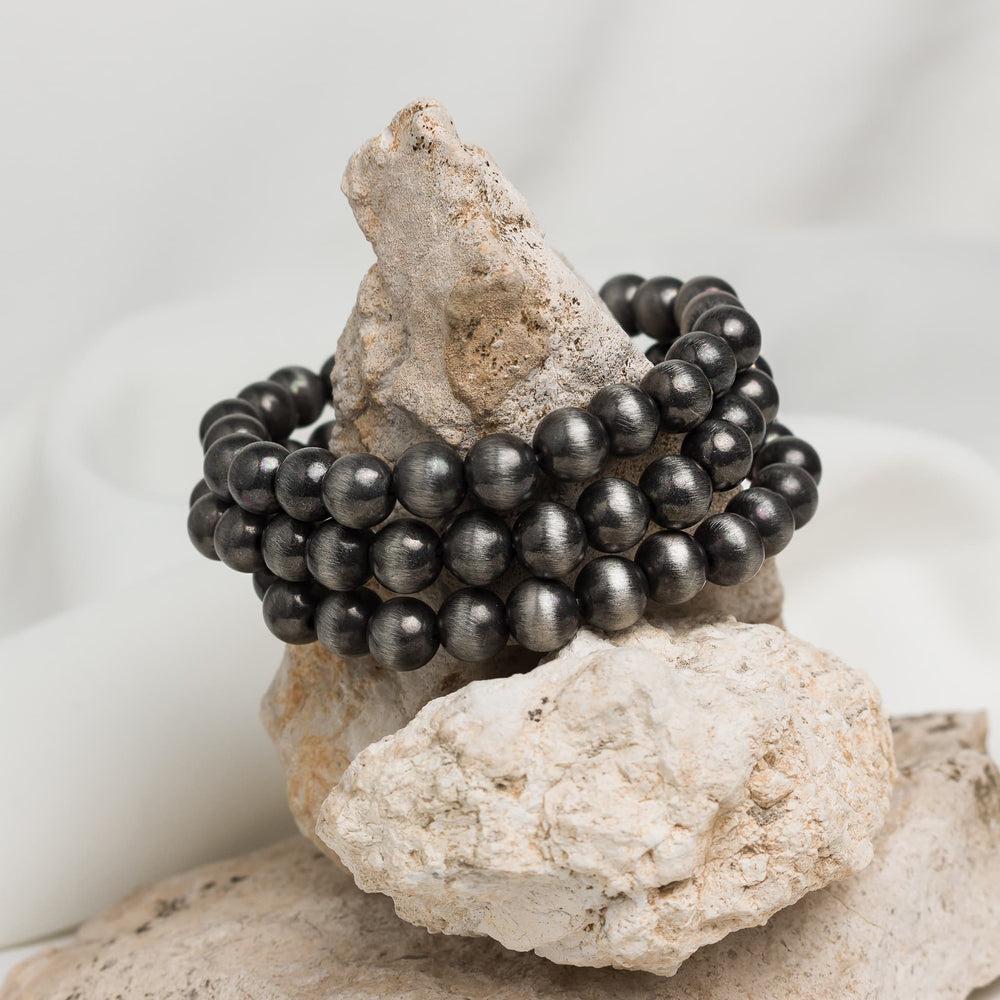 Ebony Horizon Beaded Bracelet Set