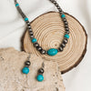 Anaya Sky Beaded Set (Earrings and Necklace)