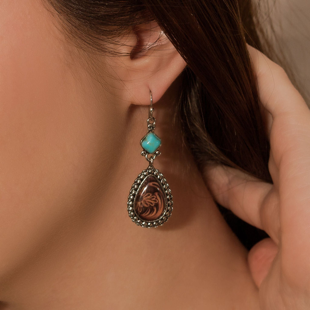 Western Bloom Teardrop Earrings