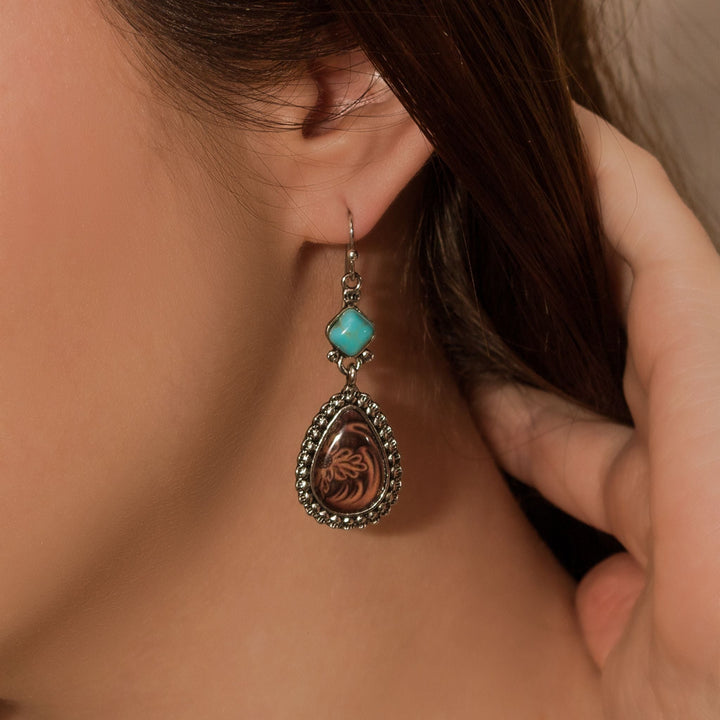 Western Bloom Teardrop Earrings