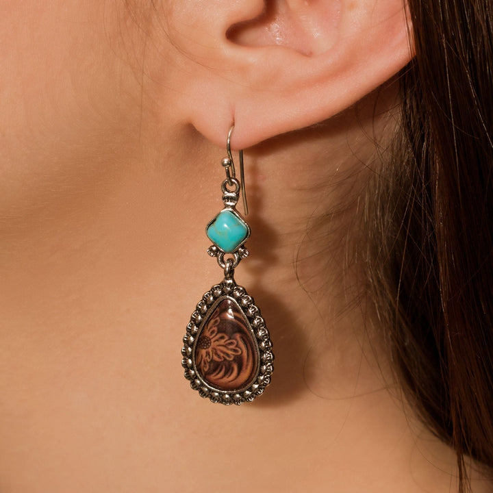 Western Bloom Teardrop Earrings
