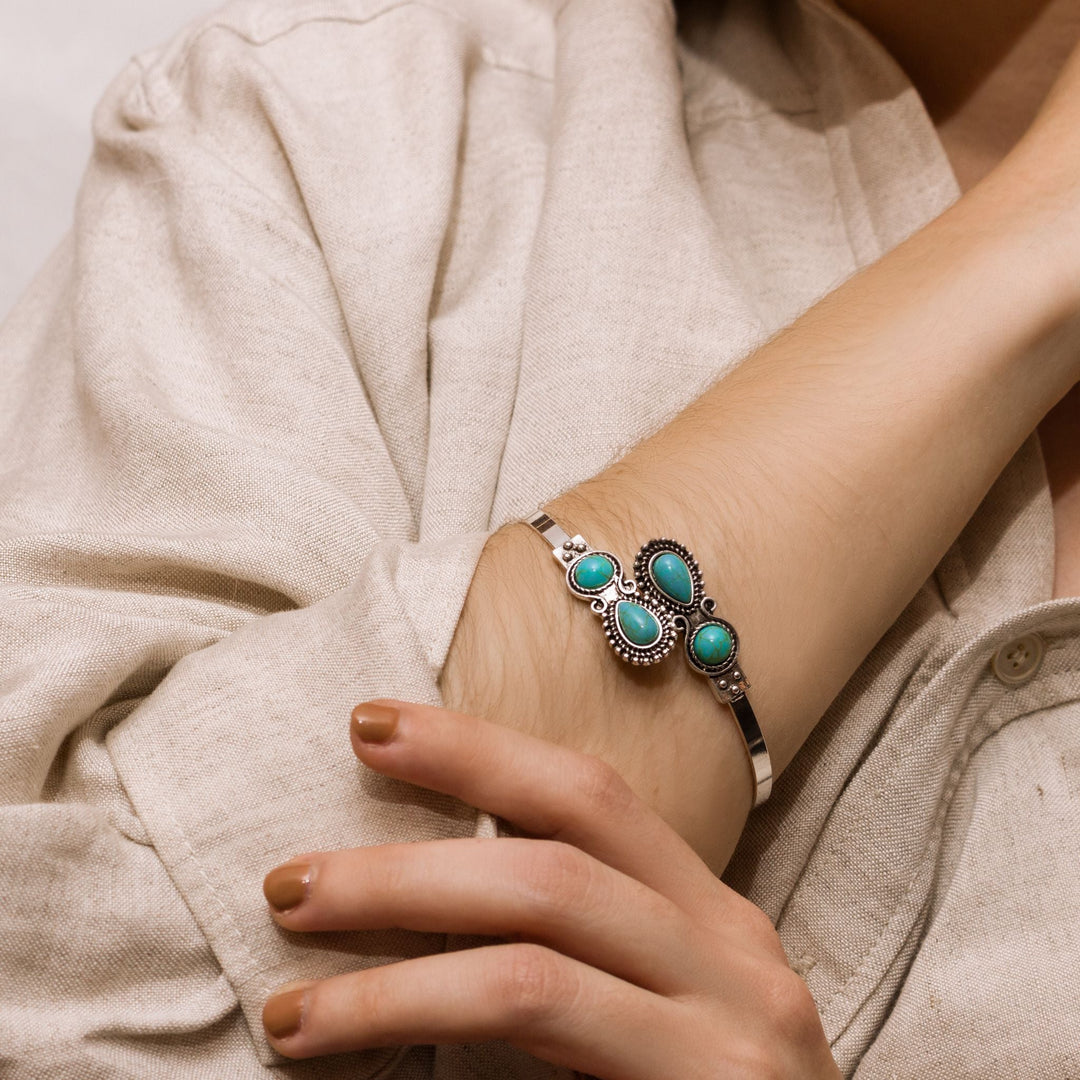 Turquoise Whispers Cuff Bracelet