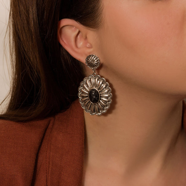 Turquoise Floral Radiance Earrings