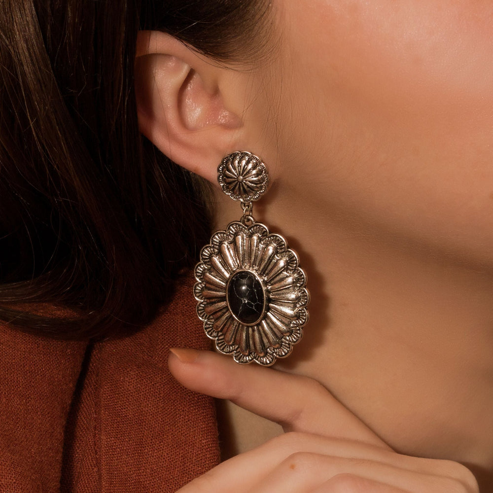 Turquoise Floral Radiance Earrings