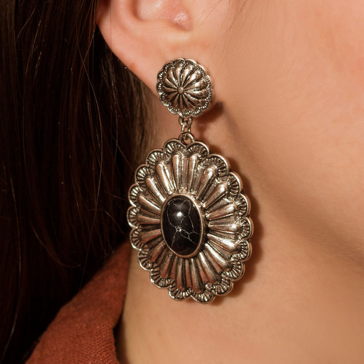 Turquoise Floral Radiance Earrings