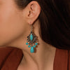 Turquoise Cascade Chandelier Earrings
