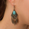 Turquoise Dawn Fringe Earrings