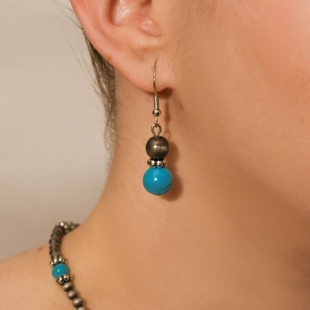 Anaya Sky Beaded Set (Earrings and Necklace)