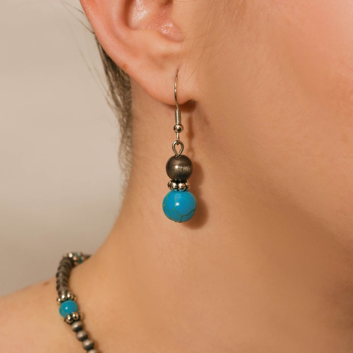 Anaya Sky Beaded Set (Earrings and Necklace)