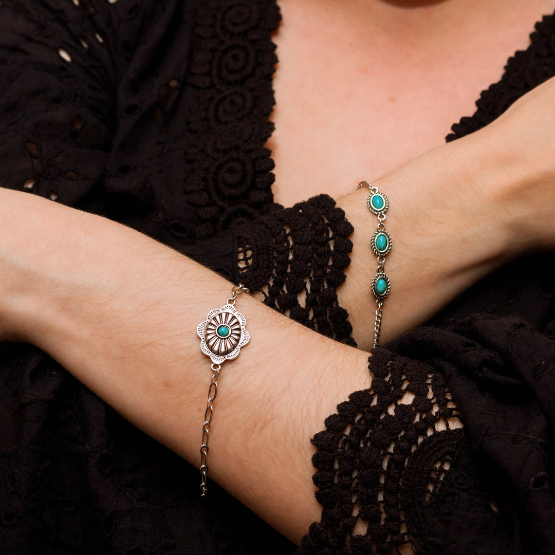 Turquoise Desert Bloom Bracelet Set