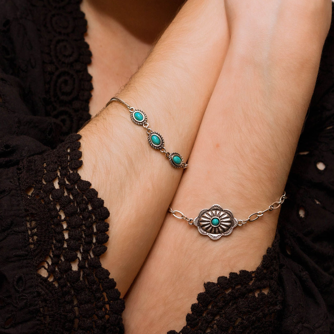 Turquoise Desert Bloom Bracelet Set