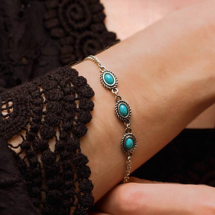 Turquoise Desert Bloom Bracelet Set