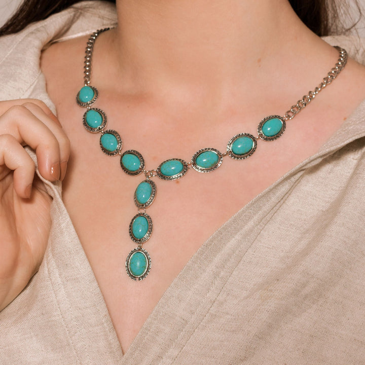 Turquoise Cascade Radiance Necklace