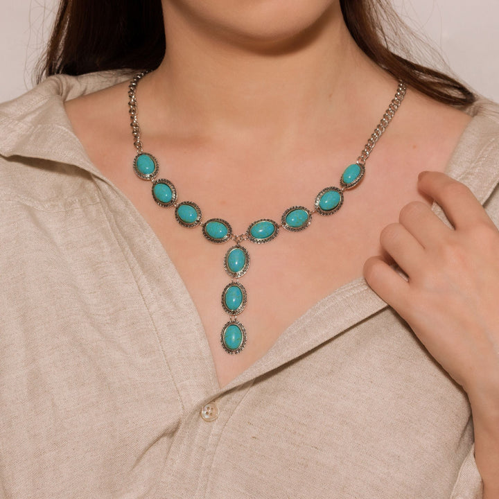 Turquoise Cascade Radiance Necklace