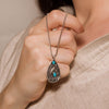 Turquoise Leaf Spirit Pendant Necklace