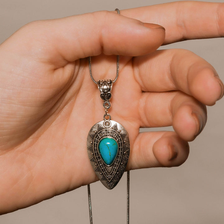 Nayeli Teardrop Turquoise Pendant
