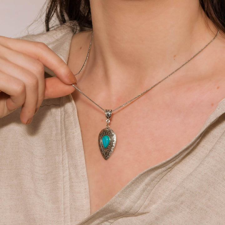 Nayeli Teardrop Turquoise Pendant