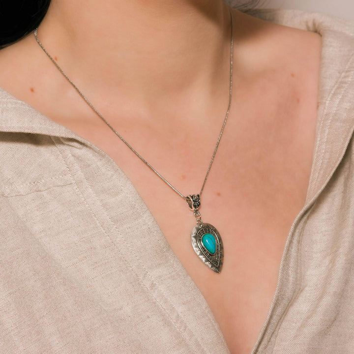 Nayeli Teardrop Turquoise Pendant