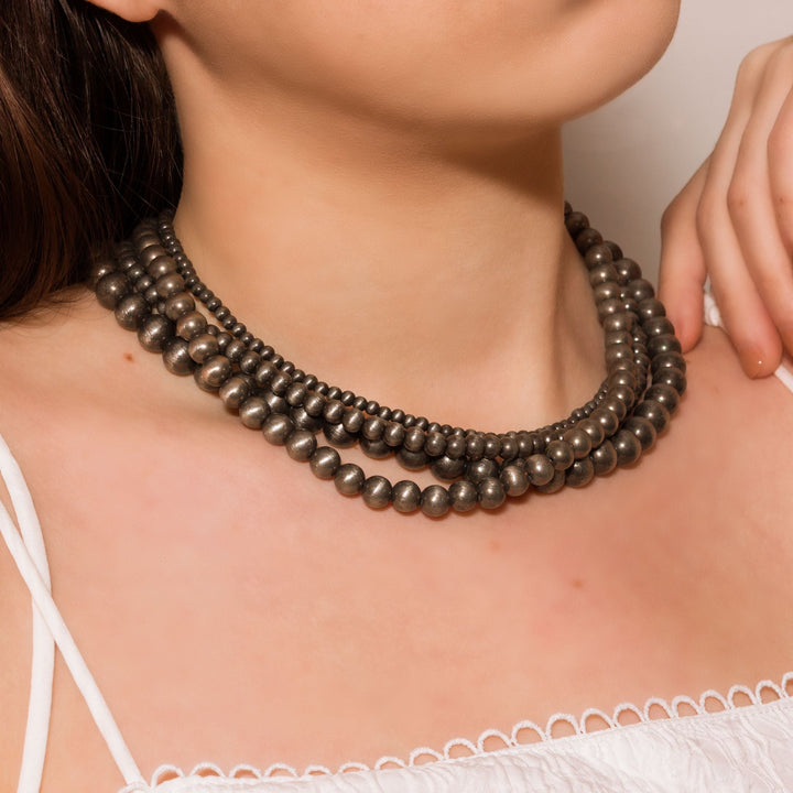 Desert Midnight Silver-tone Necklace