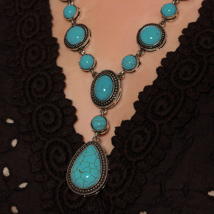 Turquoise Cascade Statement Necklace