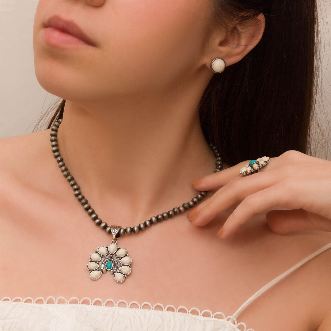 Bronze Bloom Statement Necklace Set