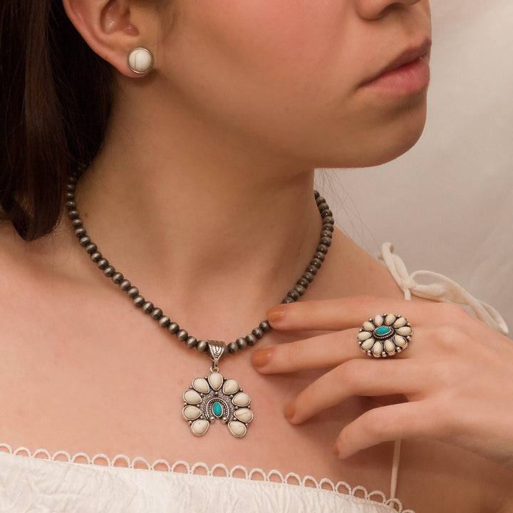 Bronze Bloom Statement Necklace Set