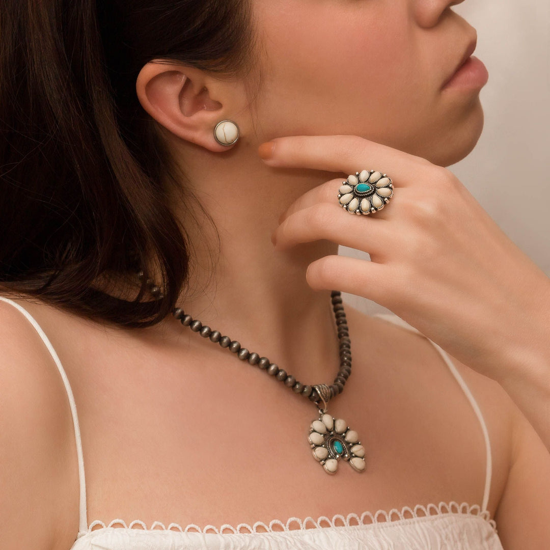 Bronze Bloom Statement Necklace Set