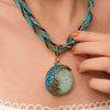 Turquoise Winged Moon Pendant Necklace
