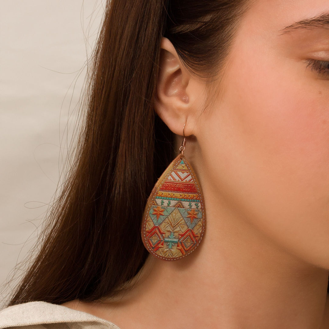 Southwestern Teardrop Statement Earrings